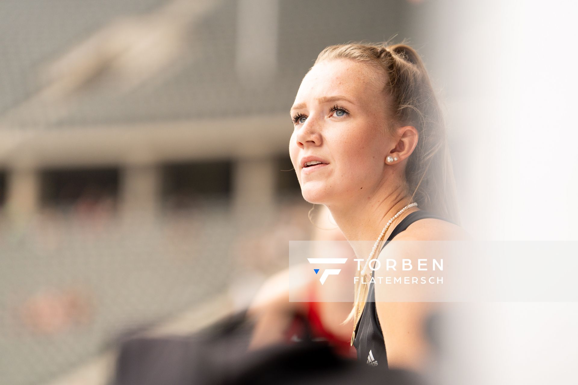 Kira Wittmann (LG Goettingen) waehrend der deutschen Leichtathletik-Meisterschaften im Olympiastadion am 25.06.2022 in Berlin